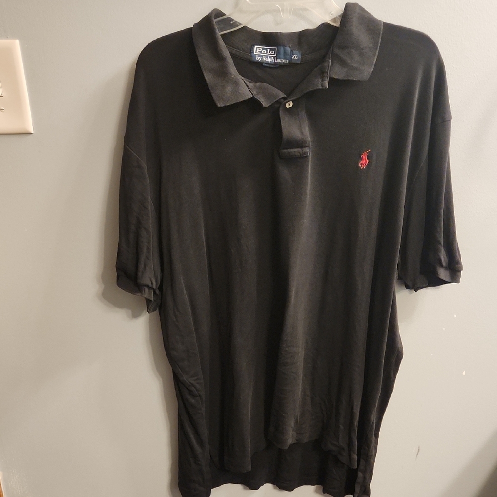 🍉Polo by Ralph Lauren Classic Black Polo with Red Emblem